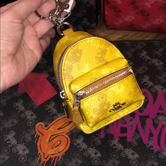 coach keychain backpack